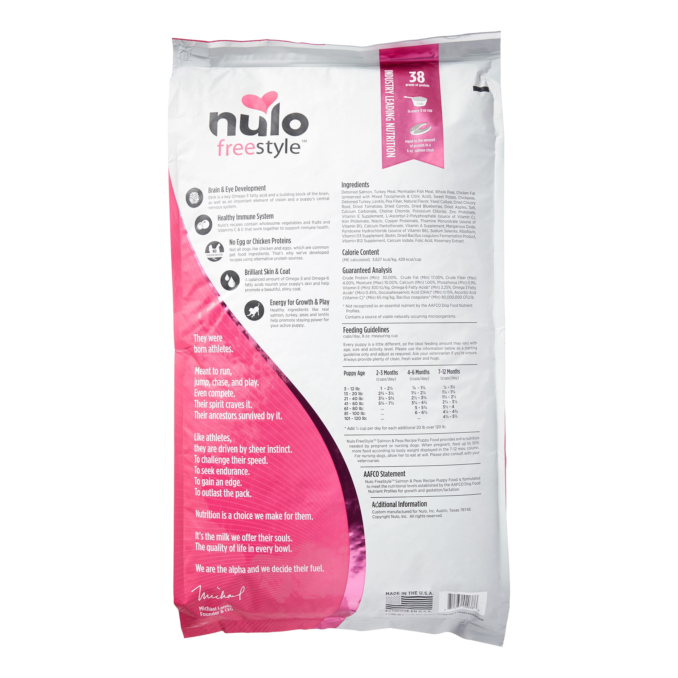 nulo freestyle puppy salmon and peas