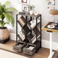 thumbnail image 2 of Costway 2 PCS 4 Tier Floor Standing Storage Organizer with Drawer Anti-Tipping Kits, 2 of 9
