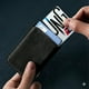 thumbnail image 2 of Cartera Wallet Alcantara Gamuza Suave Para Iphone Magsafe Negro., 2 of 3