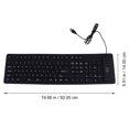 thumbnail image 4 of Roll Up Keyboard Computer Waterproof 109 Keys Silent USB Wired Keyboard, 4 of 7