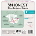 thumbnail image 4 of The Honest Company Clean Conscious Diapers® Up to 100% Leak Protection Designed to Protect Delicate Skin Hypoallergenic + Fragrance Free Tutu Cute + Rose Blossom, Size 2, 72 Count, 4 of 9