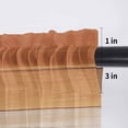 thumbnail image 5 of Orange Gray Valance Curtains for Kitchen/Living Room/Bathroom/Bedroom Window, Rod Pocket Small Topper Half Short Window Curtains Voile Sheer Scarf, Farmhouse Retro Gradient Wooden Grain 42"x18", 5 of 8