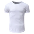 thumbnail image 3 of TAIAOJING Men's Slim Fit T-shirt Summer Solid Color Slim Fit Short Sleeve Round Neck Long Clothes Length Casual Beach Tops, 3 of 5