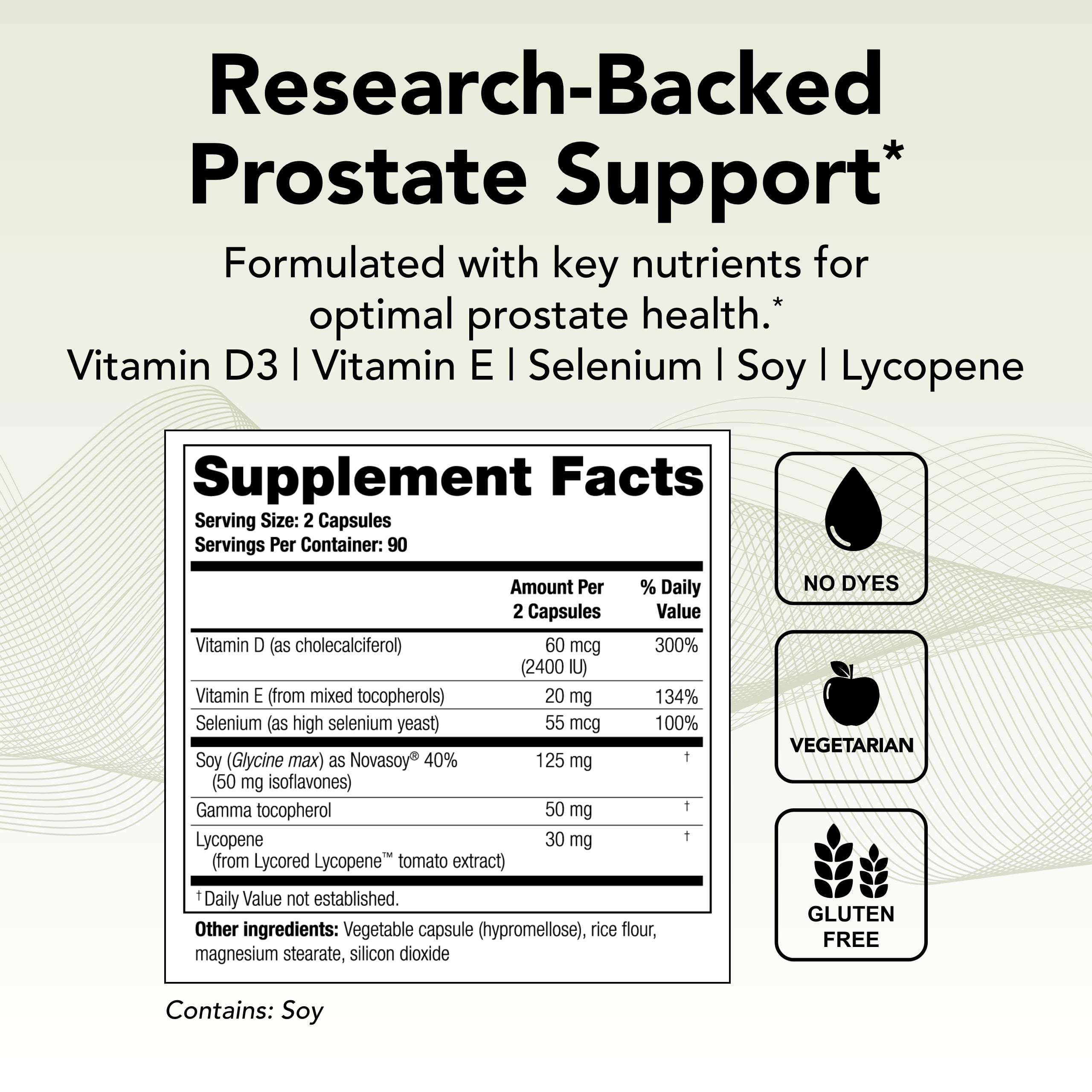 Theralogix Prostate 2.4 Nutritional Supplement - 90-Day Supply - Prostate Health for Men - Supports Healthy Prostate Tissue - Lycopene, Vitamin D3, Selenium & Vitamin E - NSF Certified - 180 Capsules