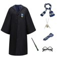 thumbnail image 5 of Disfraz de Hermione Granger, bata, chal, corbata, bufanda, varita, gafas, falda de Gryffindor, suéter, disfraz de Halloween de Harry Potter, 5 of 5
