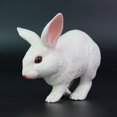 thumbnail image 1 of Jinsinto Réaliste Rabbit Ornement en Résine Statues Modèle Blanc, 1 of 5