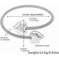 thumbnail image 6 of Double Heart Bangle Bracelet for Women Stainless Steel Thick Love Hearts Chunky Wrap Cuff Bangles Minimalist Open Mesh Bracelets Fashion Hand Jewelry, 6 of 6