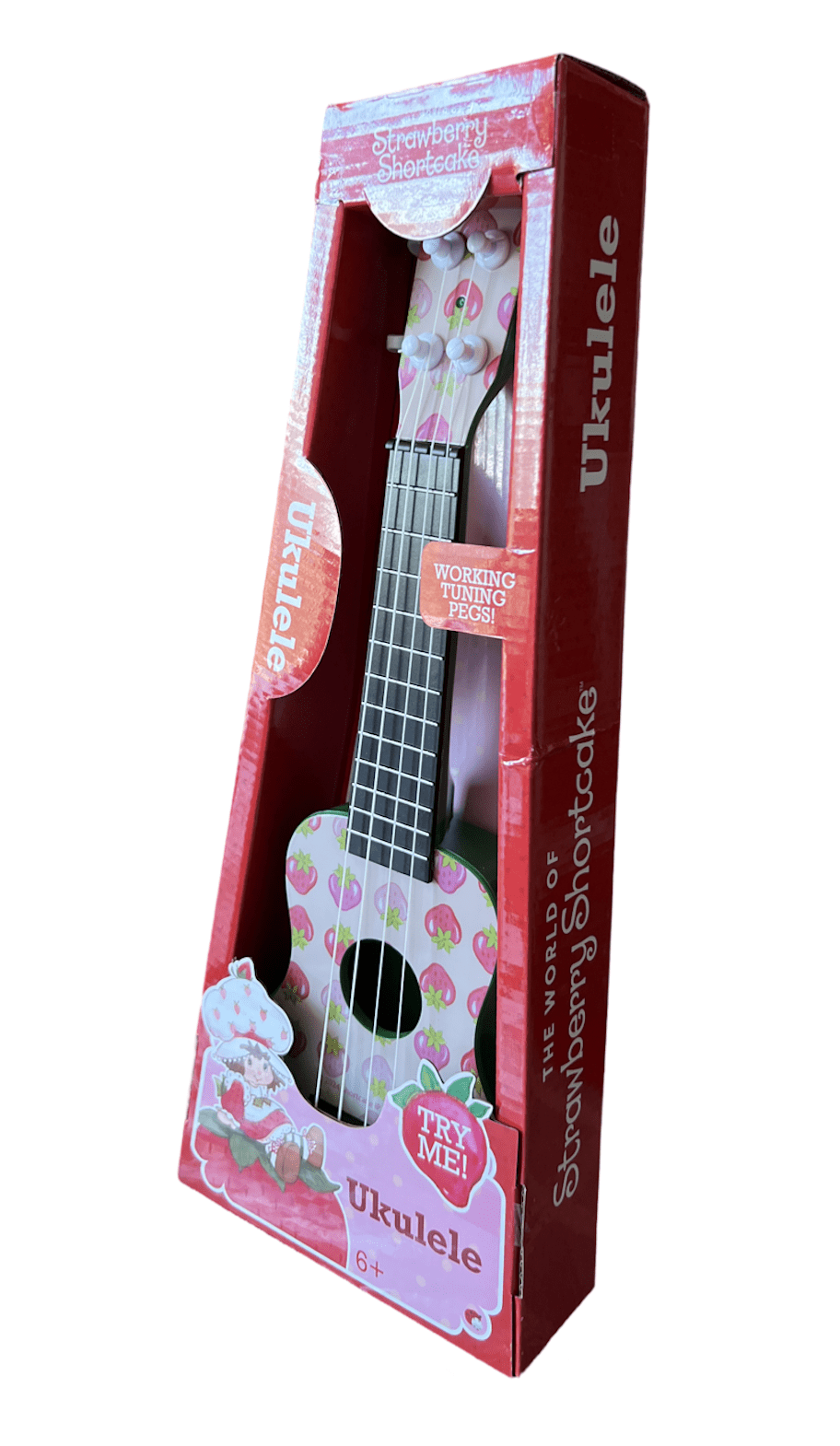 Strawberry Shortcake Ukulele Working Tuning Pegs!