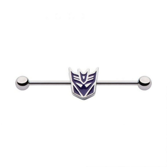 14g Transformers Steel Decepticon Industrial Barbell
