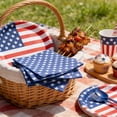 thumbnail image 4 of Antqov US Flag 4th of July Napkins 12PCS Independence Day Patriotic Stars Paper Napkins Disposable Cocktail Party Paper Napkin for Party Home Kicthen Holiday Decorations, 4 of 6