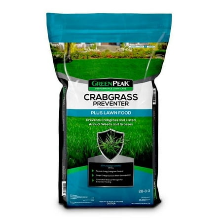 Greenpeak 7046171 15000 sq ft. Crabgrass Preventer Lawn Food for All Grasses