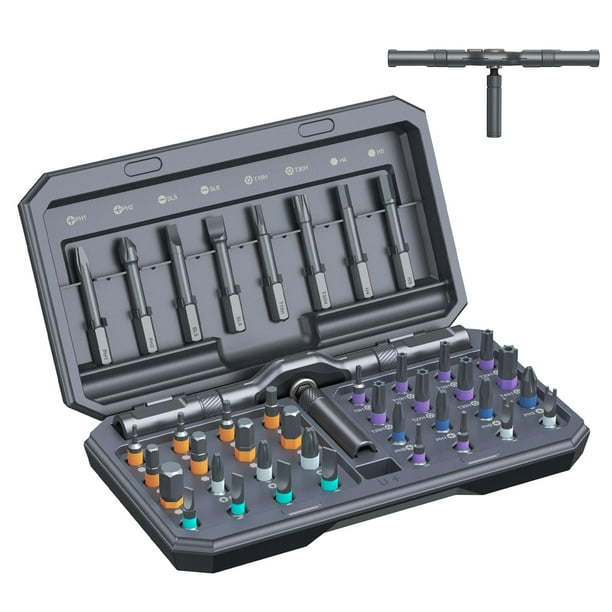 Juego de destornilladores magnéticos ORIA 42 en 1 con mango en T y funda