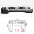 thumbnail image 1 of High-end Fabric Sofa Simple Modern Italian Corner Curved Living Room  Combination Set Nordic Style Furniture My Lux Decor Round, 1 of 10