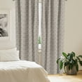 thumbnail image 2 of Ambesonne Taupe Window Curtains, Ring Shapes Grungy Art, Each 28" W x 84" L, Taupe White, 2 of 3