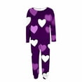 thumbnail image 5 of Mifsaly Plus Size Pajamas for Women Set Valentine Pajama Heart Print Oversized Sleepwear Cozy Sleep Pant Dressy Casual Pjs Homewear Spring Summer Matching Outfit 2026 XXXXL, 5 of 6