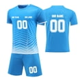 thumbnail image 1 of Custom Football Kit Set for Adult and Child, Name Number Team Logo DIY Family Match Personalized Jersey Shirt Shorts Set, Dad and Son Matching Outfits Sky Blue L, 1 of 6