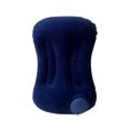 thumbnail image 1 of Wosthever Vuelo almohada inflable cuello espalda cintura resto PVC flocado viaje portátil cojín de aire, azul carpas azul marino, 1 of 6