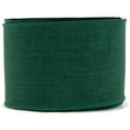 thumbnail image 4 of Northlight Solid Green Wired Edge Craft Christmas Ribbon 2.5 x 10 Yards - 2.5", 4 of 7