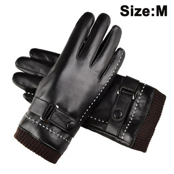 Gants Isotoner Tactiles Cuir de chèvre Noir M pour Homme - Gant