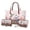 Pink - Hummingbird Cherry Blossom, variant on DISNIMO Dachshund Dog Print Handbag and Wallet Set Sunflower Butterfly Print Tote Shoulder Bag with Make Up Bag Fashion Top Handle Handbag for Daily Use