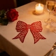 thumbnail image 6 of Beautynvta Valentines's Day Bow Placemat, Red Hollowed-Out PVC Table Mat Easy Clean Non-Slip Washable for Dining Tables Kitchen Decor, 6 of 7