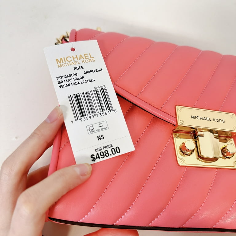 Michael Kors Women s Rose Quilted Leather Shoulder Flap Medium Crossbody Bag Walmart