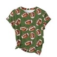 thumbnail image 6 of Uootdi Womens Tees Short Sleeve Crewneck Football Print Relaxed Fit Casual Sports Game Day Everyday Outfits Gift, 6 of 7