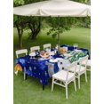 thumbnail image 3 of Outdoor Tablecloth with Umbrella Hole and Zipper, Navy Blue Snowman Christmas Rectangle Table Cloth 60x84 Inch Waterproof Tablecloth, Xmas Tree Ball Winter Snowflake Picnic Table Cover for Patio, 3 of 7