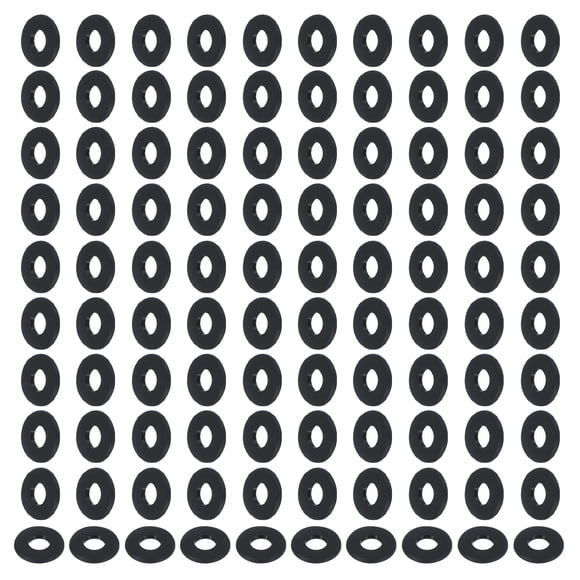 Uxcell Nylon Flat Washers Plastic Sealing Flat Round Washer Spacer Gaskets for Plumbing Faucet Hose Black M4x10x1mm 120Pcs