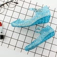 thumbnail image 4 of Girls Kids Summer Crystal Sandals Frozen Princess Jelly High-Heeled Shoes Princess Frozen Elsa Cosplay Party Dance Shoes, 4 of 6
