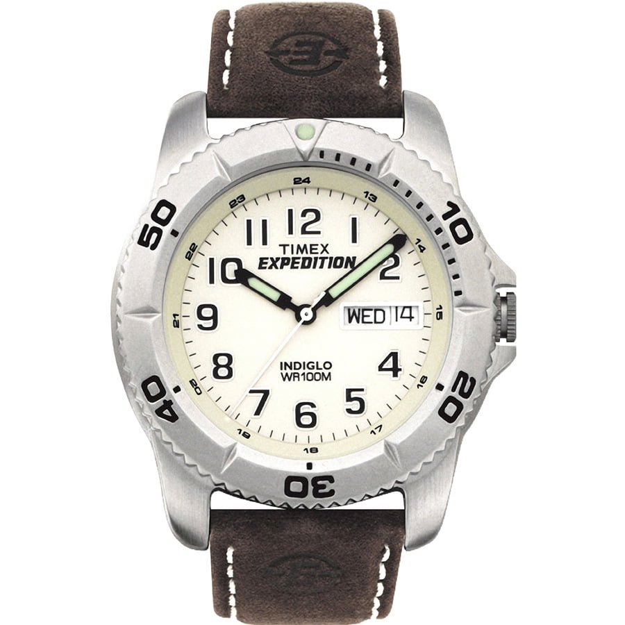 Timex Men's Expedition Traditional Watch, Brown Leather Strap by Timex Corporation