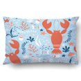thumbnail image 1 of BSDHOME Sea Life Pattern With Happy Lobsters Pillowcase Pillow Cushion Cover 20x30 inch, 1 of 1