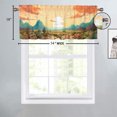 thumbnail image 4 of Cactus Kitchen Window Curtain Valance Desert Sunset Mid Century Retro Nature Landscape Window Treatment for Living Room Bedroom Bathroom 54 by 18 in, 1 Panel, 4 of 6