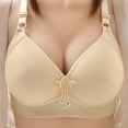 thumbnail image 2 of Penkiiy Women Bras Women's Bra Wire Free Underwear OnePiece Bra Everyday Underwear Bras Beige Bras, 2 of 3