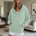 thumbnail image 2 of Yigetop Sweatshirt for Women Fall Winter Hoodie Tops Long Sleeve Shirts Oversized Lightweight Soft Casual Pullover Light green S, 2 of 6