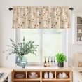thumbnail image 5 of 3 Piece Kitchen Curtains and Valances Set Coffee Cups Cafe Curtains 36 Inch Length Vintage Country Leisure Coffee Beans Beige Valance & Tier Curtain for Living Room Bedroom Window 54"x18"+27"x36"*2, 5 of 6