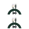 thumbnail image 1 of Matsuzay Línea de datos portátil 5A Anti-óxido Pantalla digital de 1,2 m Banco de energía de 480 Mbps Cable de reemplazo de carga rápida Verde 40 W Type2 NO2, 1 of 5
