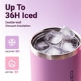 thumbnail image 4 of Carote Insulated Stainless Steel Tumbler with Handle and Lid, Leakproof Double Wall Vacuum Travel Mug, Reusable Cup for Hot & Cold Drinks, Purple, 32oz, 4 of 5