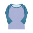 thumbnail image 3 of Girls 3/4 Sleeve Tops Raglan Baseball Tee Soft Crewneck Shirts Loose Fit Casual Summer Blouses Oversized Comfort​ Blue 120, 3 of 4