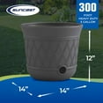 thumbnail image 2 of Suncast 14'' x 12'' Decorative Garden Hose Storage Pot, Gray (2 Pack), 2 of 9