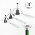 thumbnail image 1 of Mistaha 3pcs Funnel for Kitchen Stainless Steel Canning Jar Funnel for Transfer Spices Water Oil, 1 of 8