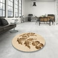thumbnail image 4 of Ahgly Company Machine Washable Indoor Square Transitional Bronze Brown Area Rugs, 3' Square, 4 of 7