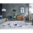 thumbnail image 2 of Ladole Rugs Beautiful Tulips Floral Pattern Durable Polypropylene Indoor Runner Rug Carpet in Grey Blue, 3x10 (2'7" x 9'10", 80cm x 300cm), 2 of 6