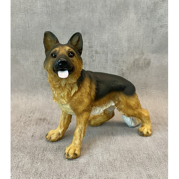 German Shepherd Figurine, Detailed Action Dog Statue for Christmas or Birthday Gift