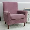 thumbnail image 2 of Pemberley Row Fabric Mauve Chair Rolled Arm 35" x 28" x 30", 2 of 5