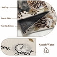 thumbnail image 6 of Round Rug 3.3Ft Washable Non-Slip, Rabbits Pine Cone Circle Area Rugs for Living Room Bedroom, Sweet Home Texture Rustic Leaf Retro Beige Indoor Floor Mats Carpet Runner for Home Decor Aesthetic, 6 of 8