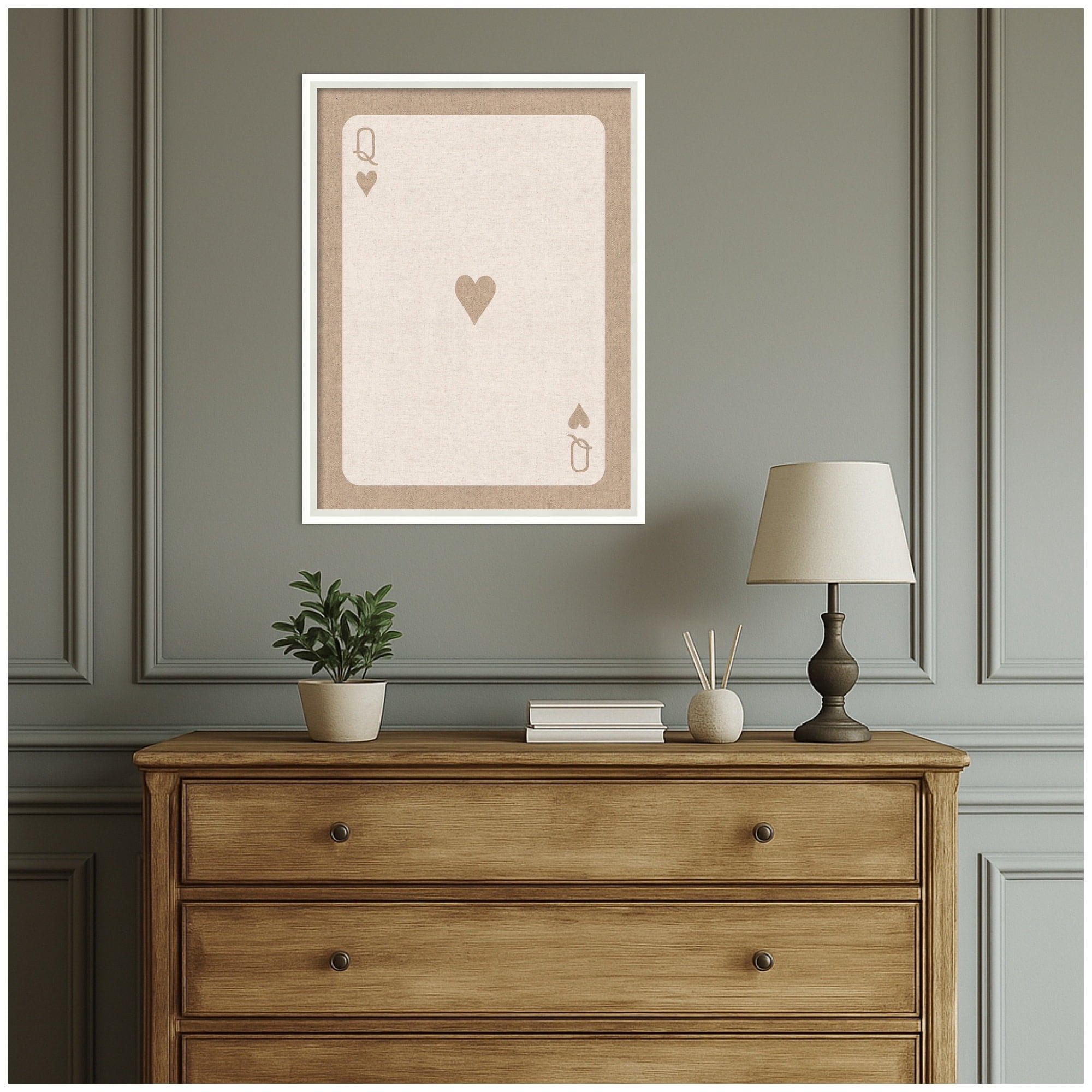 Kate and Laurel Framed Fabric Pinboard 19 x 25,  Printed Linen Modern Bulletin Board for Use as a Vision Board or Wall Organization, Lucie White Frame