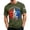 Army Green, variant on Mens 250 Anniversary USA Shirts Independence Day Patriotric 4th Of July Raglan Short Sleeve Shirts Crewneck 1776-2026 Casual Athletic Tops Gray L