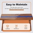 thumbnail image 5 of vidaXL Rectangular Coffee Table, Handmade, Solid Teak Wood, 39.4''x19.7''x15.8'', Brown and Blue, 5 of 12