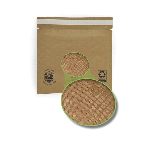 Curby 2SL Recyclable Padded Mailers 9-7/8 x 9-1/2 in (Box of 80)